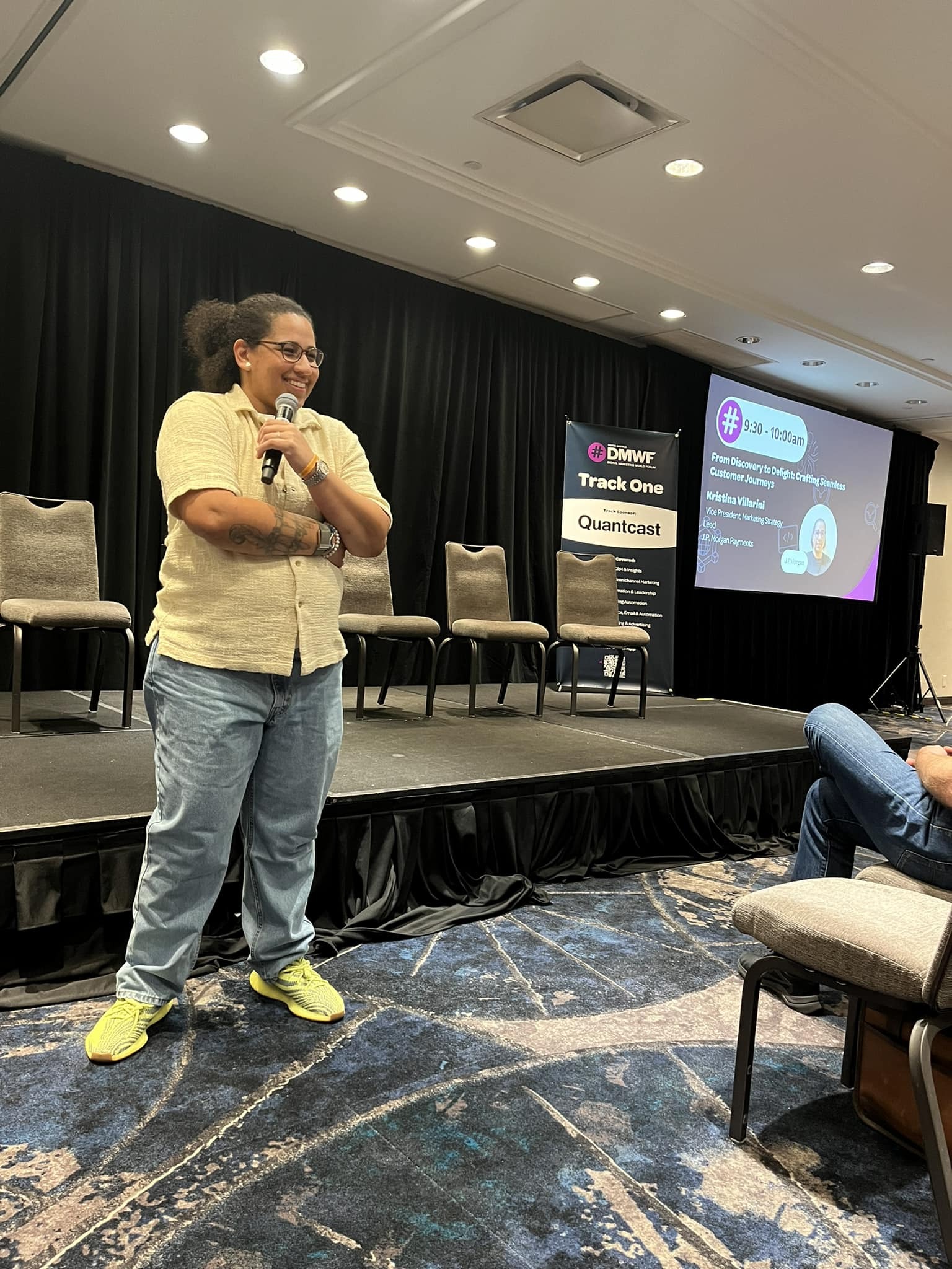 Kristina speaking at DMWF Conference