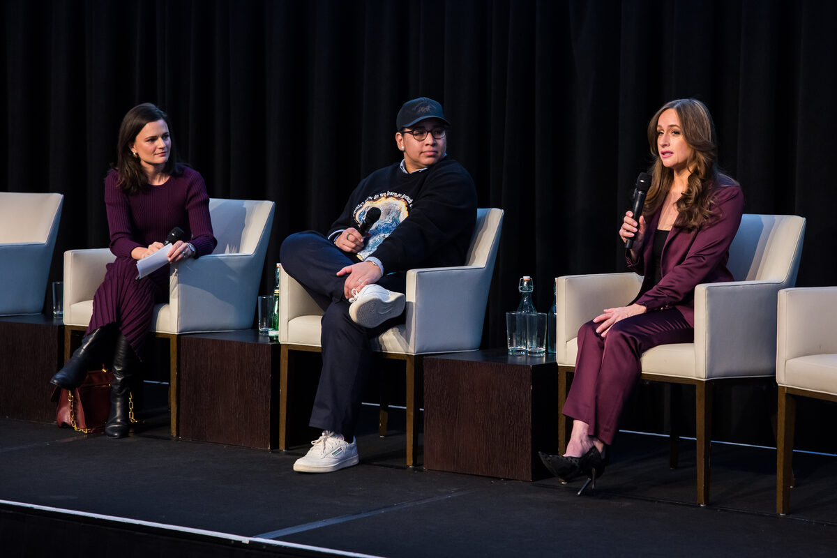 Kristina speaking on a panel discussion